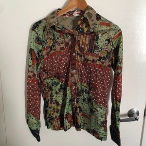 Asian-Style Printed Shirt